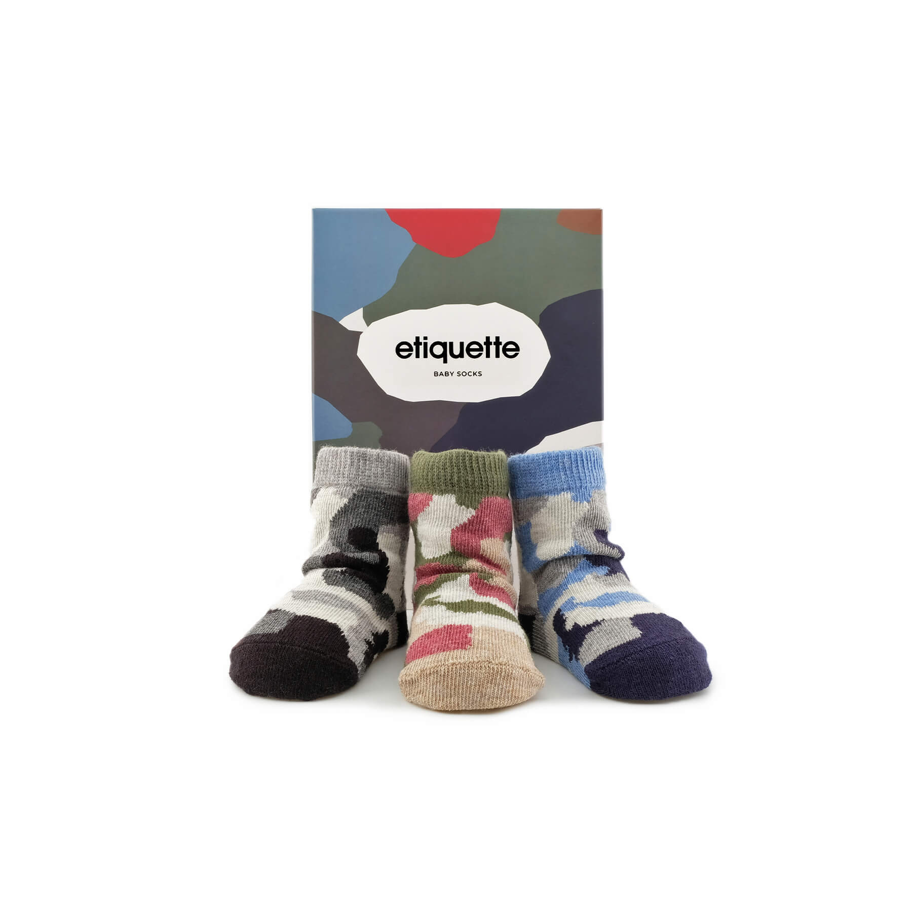 Camouflage Baby Socks Gift Box - Camouflage Pattern - main view⎪Lil' Etiquette Clothiers