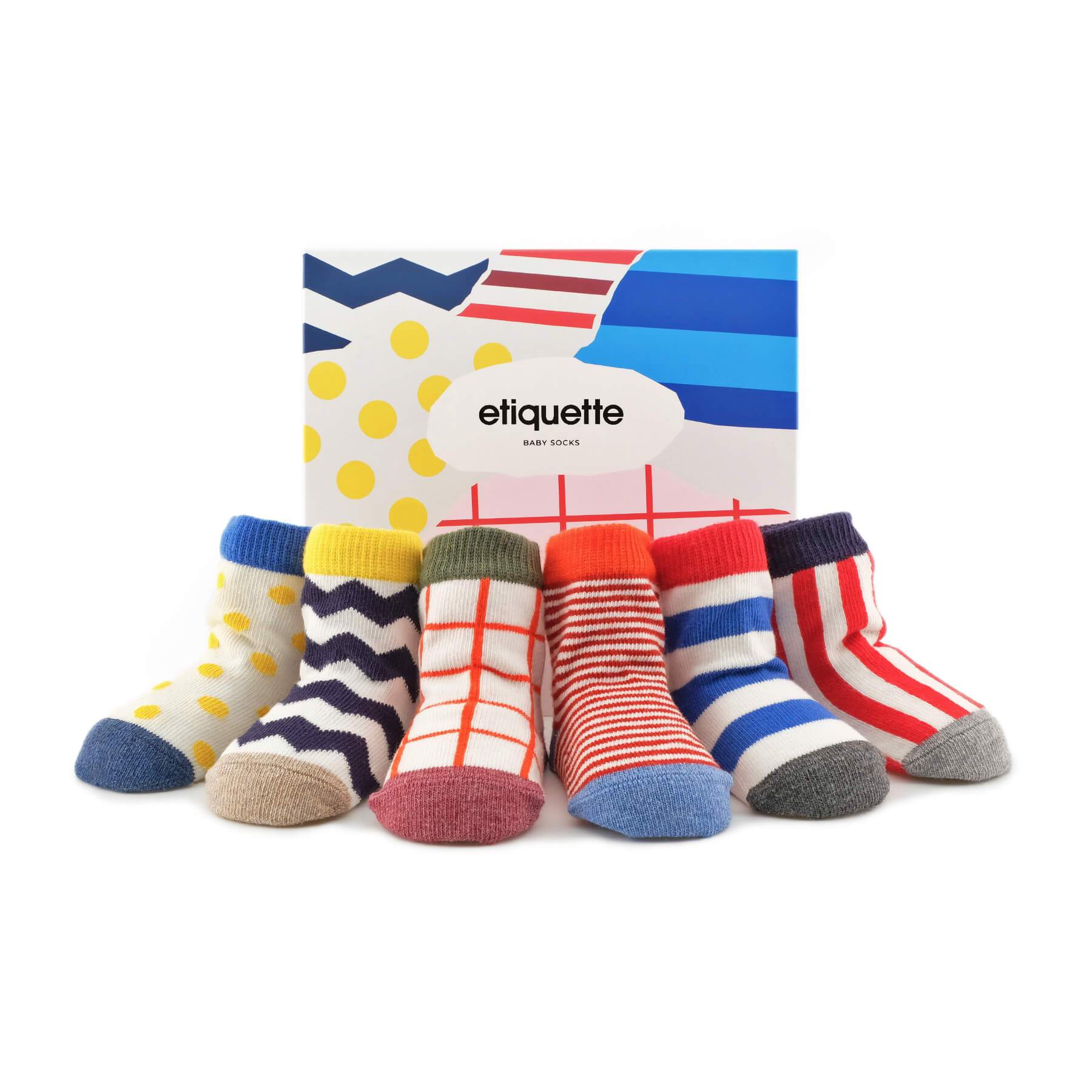Baby Socks - Graphix Baby Socks Gift Box - Colorful baby socks - main view⎪Lil'Etiquette Clothiers