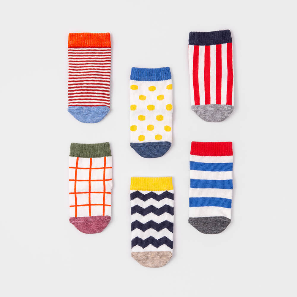 Baby Socks - Graphix Baby Socks Gift Box - Colorful baby socks - product front view⎪Lil'Etiquette Clothiers