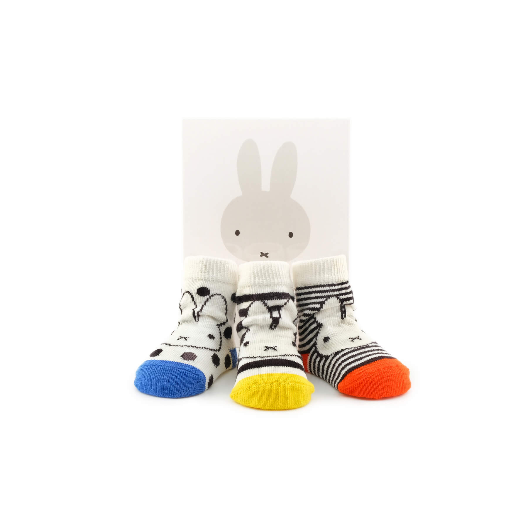 Baby Socks - Miffy x Etiquette Classic Baby Socks Gift Box - nijntje colorful baby socks - main view⎪Lil'Etiquette Clothiers
