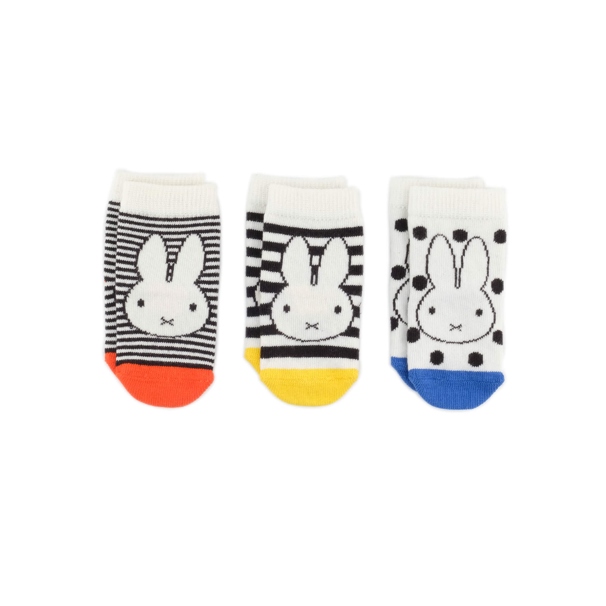 Baby Socks - Miffy x Etiquette Classic Baby Socks Gift Box - nijntje colorful baby socks - product front view⎪Lil'Etiquette Clothiers
