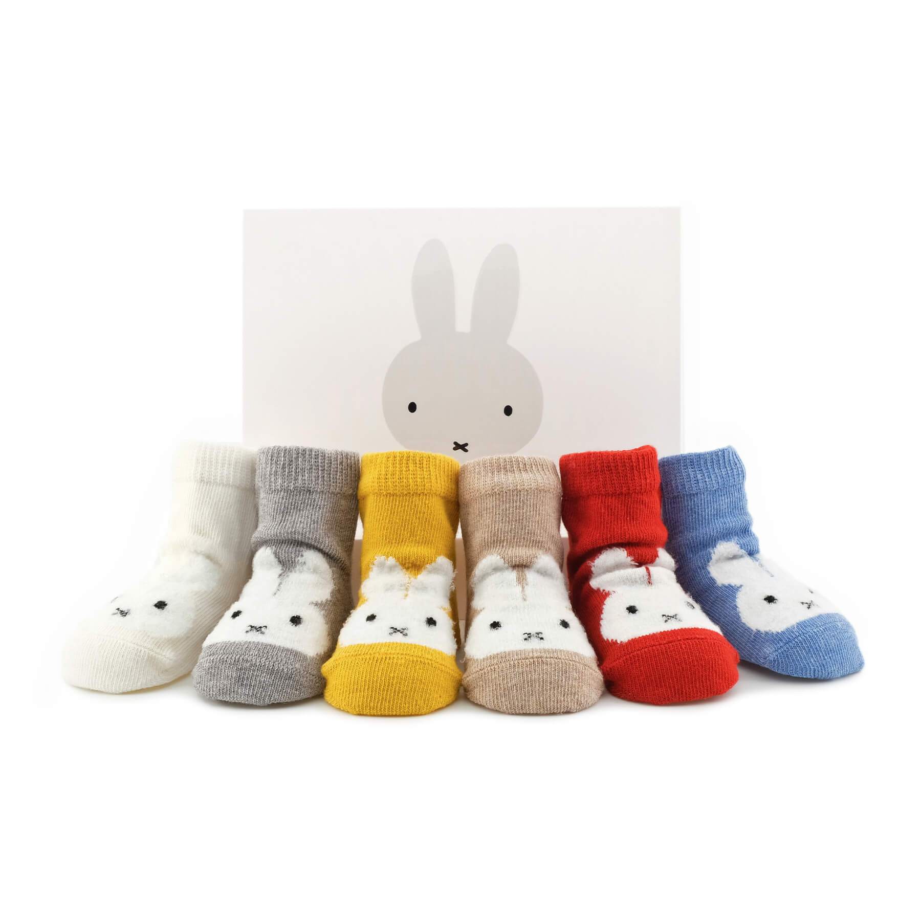 Baby Socks - Miffy x Etiquette Vintage Baby Socks Gift Box - nijntje colorful baby socks - main view⎪Lil'Etiquette Clothiers