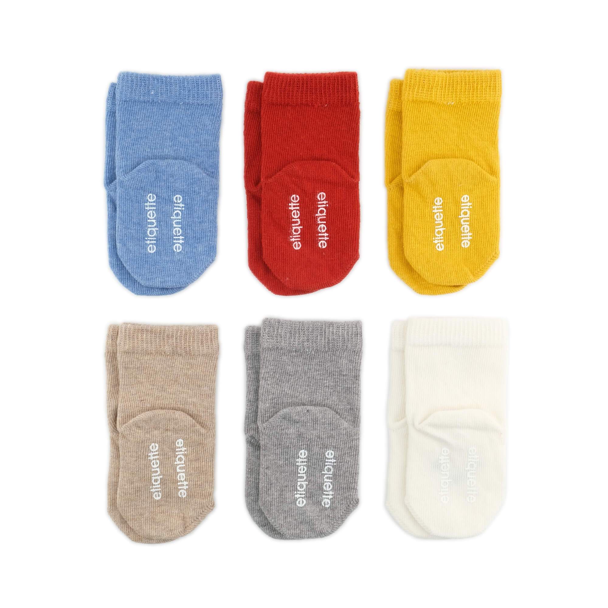 Baby Socks - Miffy x Etiquette Vintage Baby Socks Gift Box - nijntje colorful baby socks - product back view⎪Lil'Etiquette Clothiers