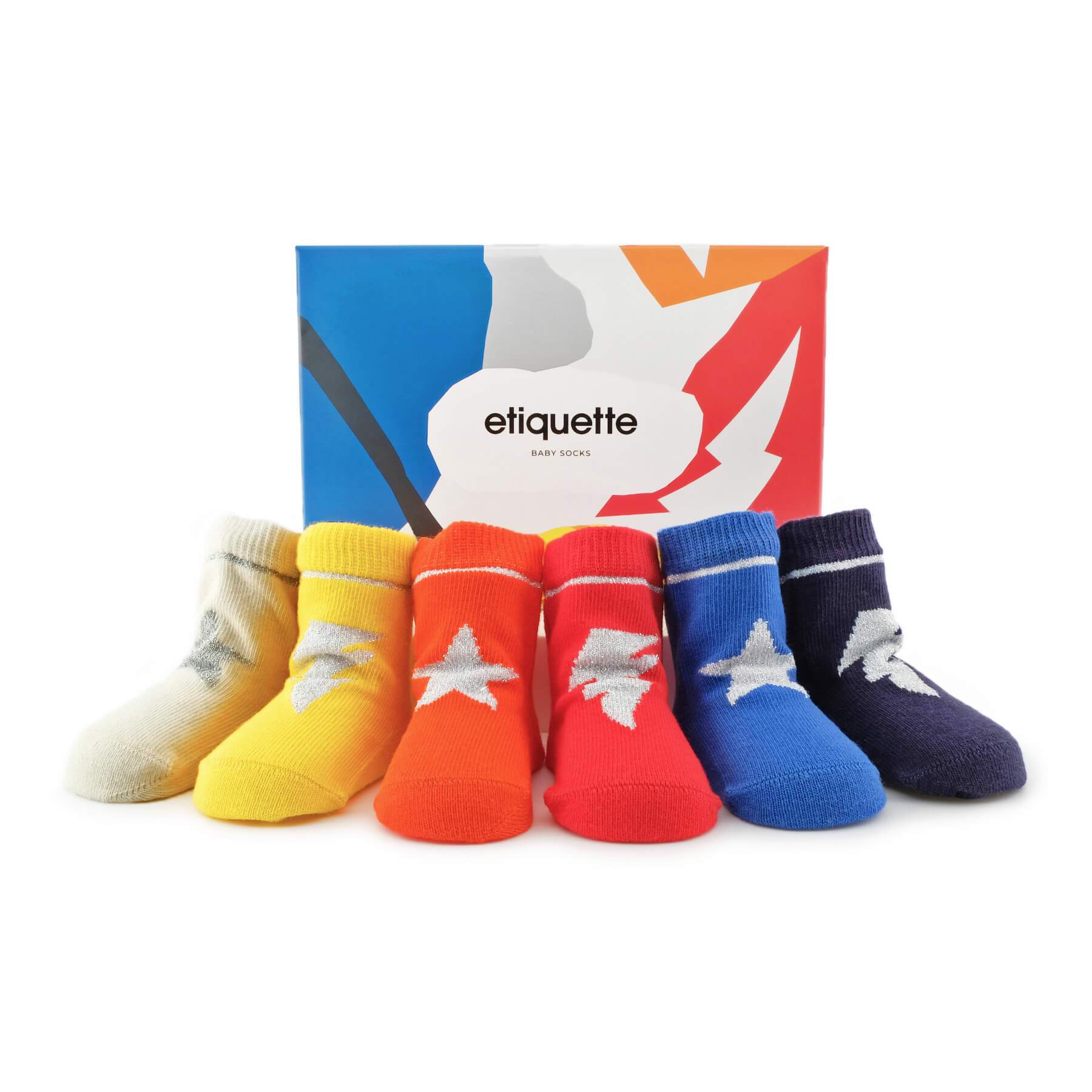 Baby Socks - Popstar Baby Socks Gift Box - Funky Colorful Baby Socks - main view⎪Lil'Etiquette Clothiers