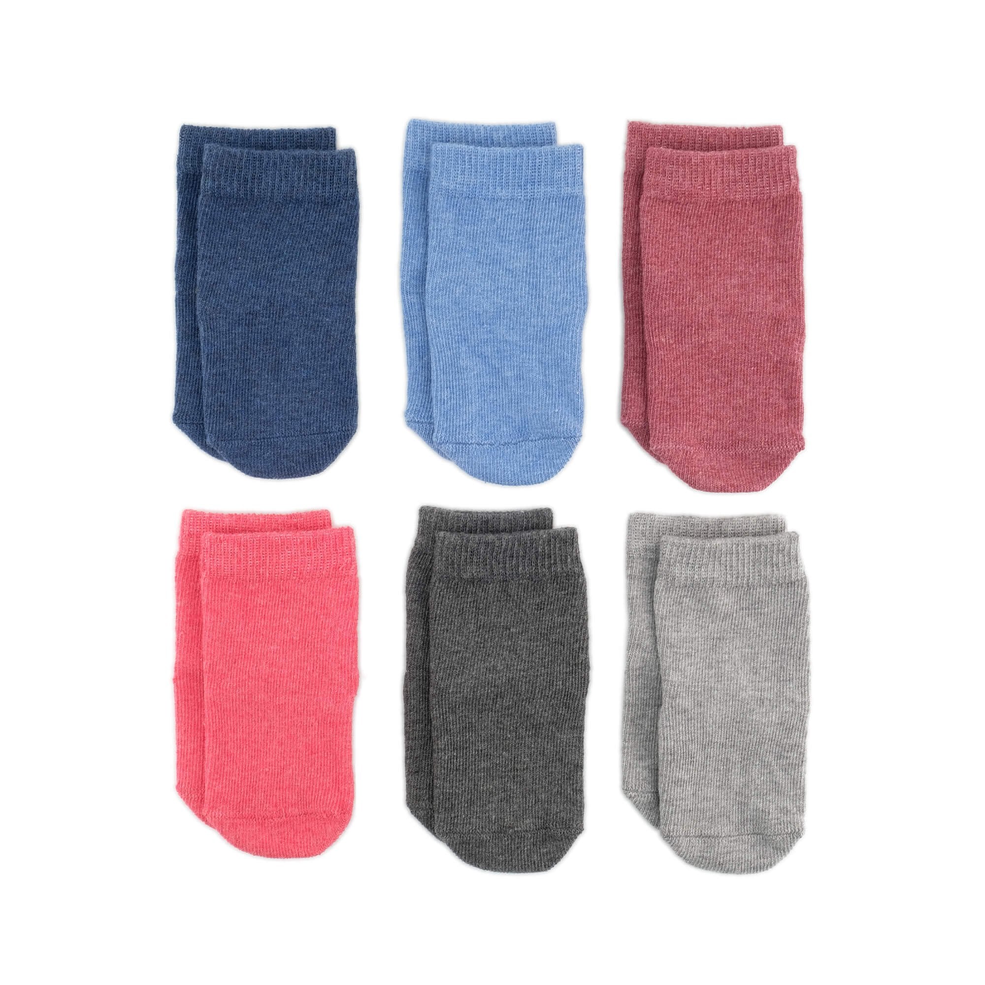 Baby Socks - Heathers Only Baby Socks Gift Box - unisex baby socks in heather colors - product front view⎪Lil'Etiquette Clothiers