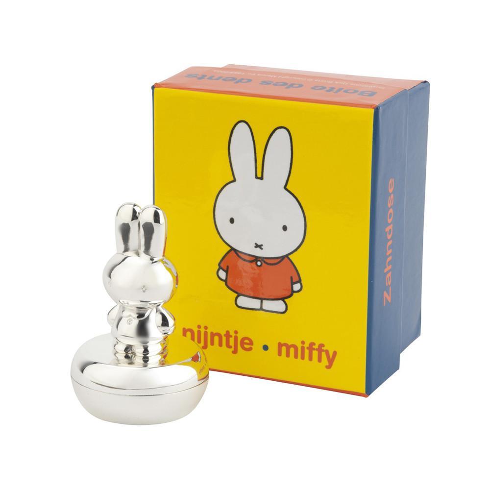 Miffy NijntjeFirst tooth/haircurl box, silver by Zilverstad in box - Gift for Newborns and Baby Showers⎪Lil'Etiquette Clothiers