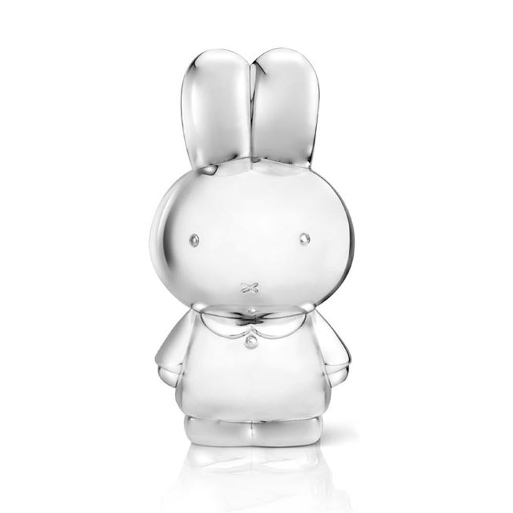 Miffy Nijntje Plated Silver Piggy Bank by Zilverstad - large version - Gift for Newborns and Baby Showers - main view⎪Lil'Etiquette Clothiers